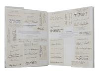 [AVIATION - AMERICAN FIGHTER ACES]. Signatures of 292 American pilots in: American Fighter Aces Album . Mesa, AZ: The American Fighter Aces Association, 1996. 4to. Illustrated. Original publisher's cloth and dust jacket.