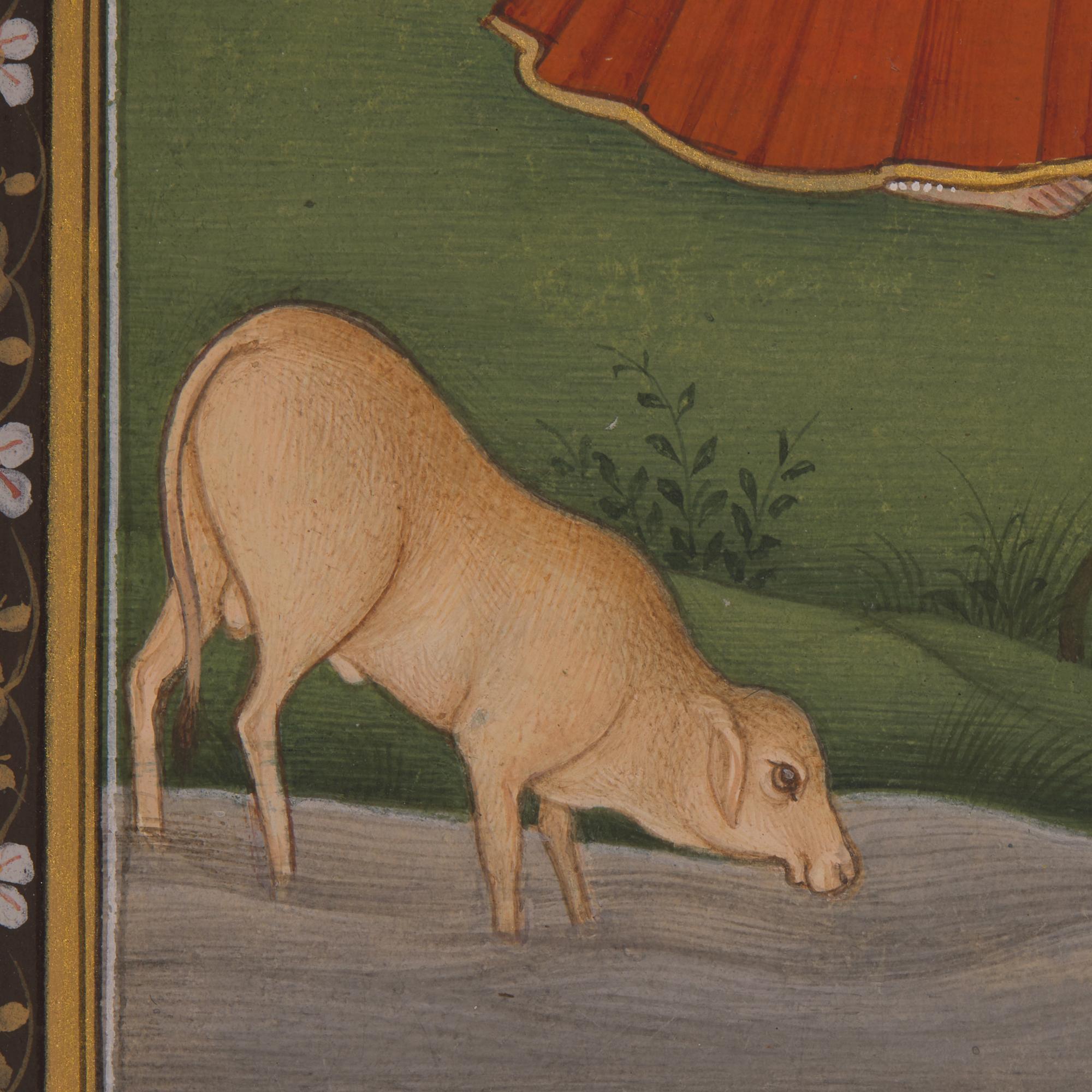 A Painting of Krishna Playing His Flute to the Gopis, Punjab Hills, 20th Century