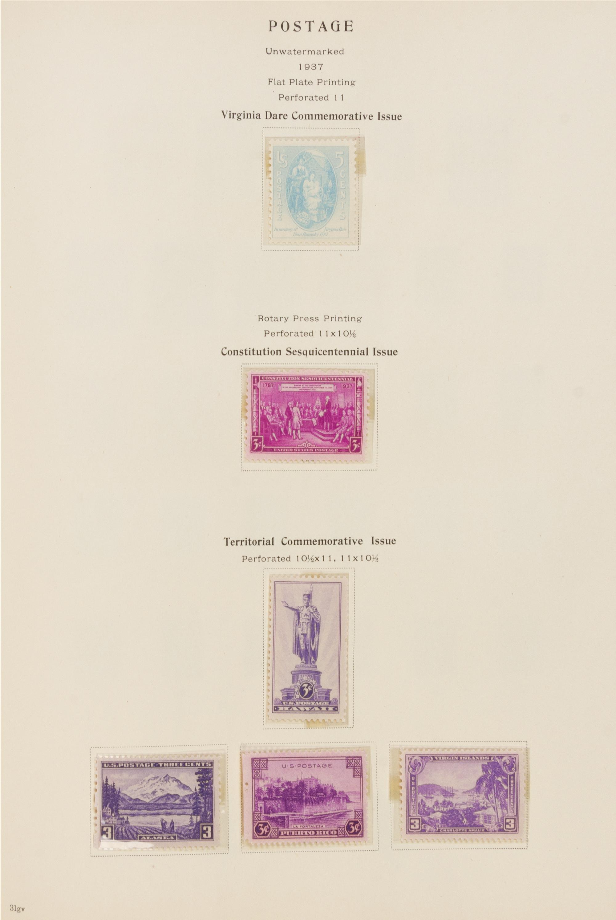 A Collection of United States Regular and Commemorative Issue Postage Stamps
