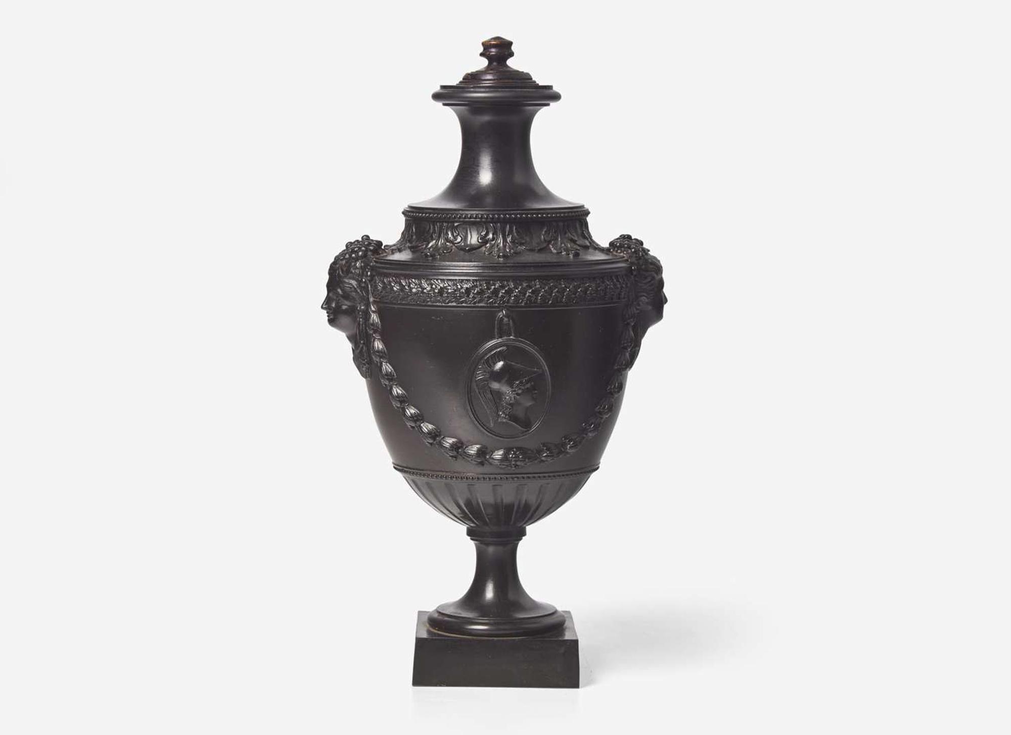 A Humphrey Palmer Black Basalt Vase and Cover, UK, circa 1770s