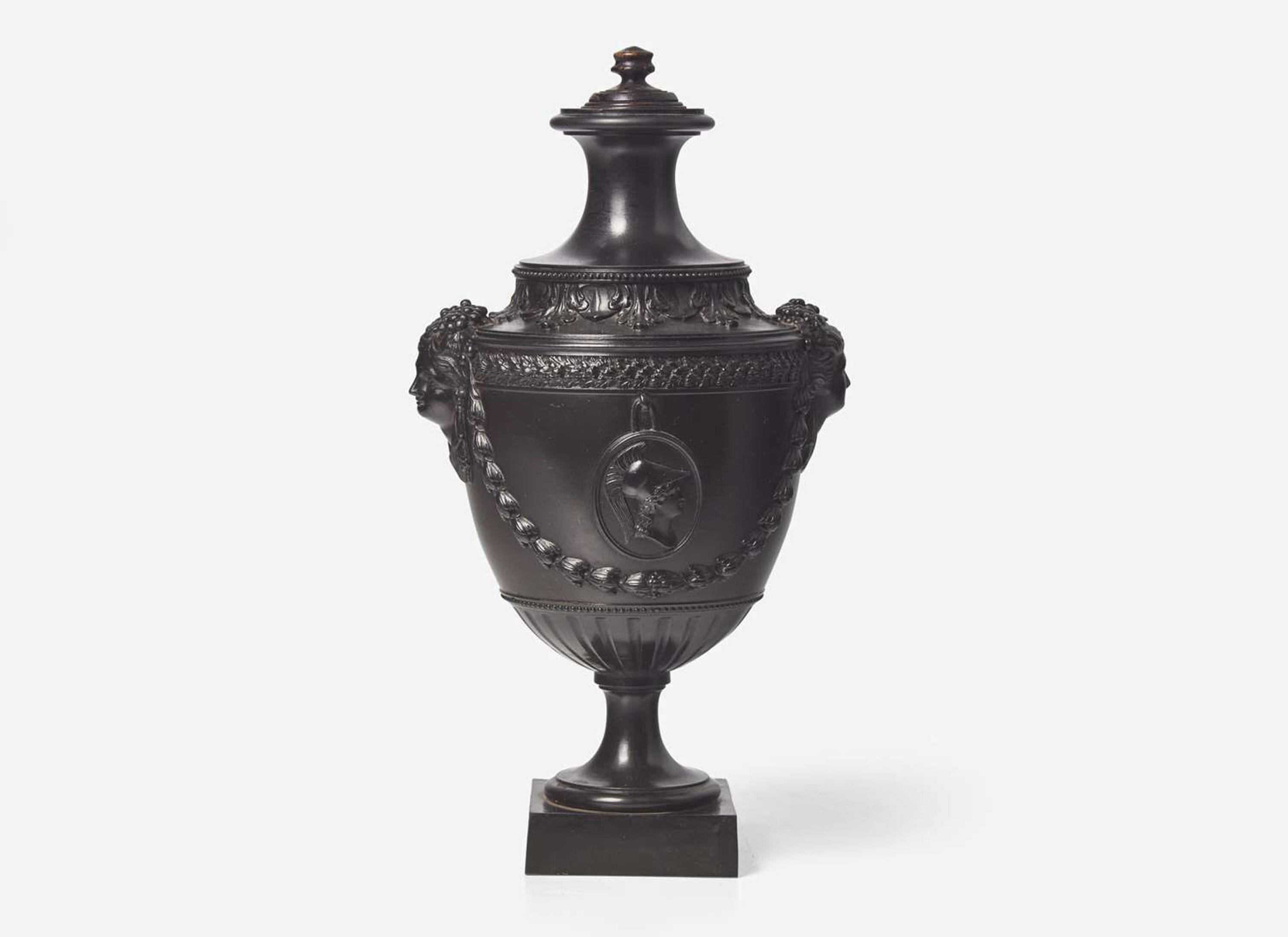 A Humphrey Palmer Black Basalt Vase and Cover, UK, circa 1770s