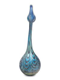 An Iridescent Glass Bud Vase