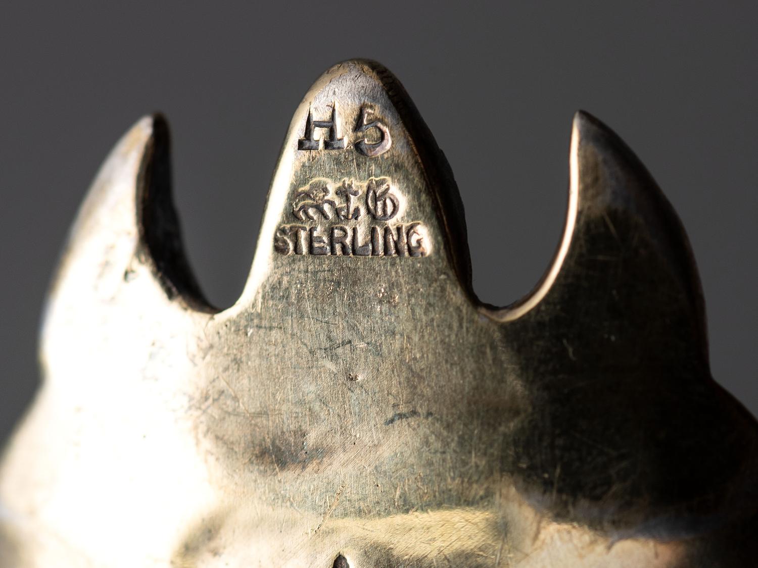 Eleven American Marine Decorated Silver Spoons