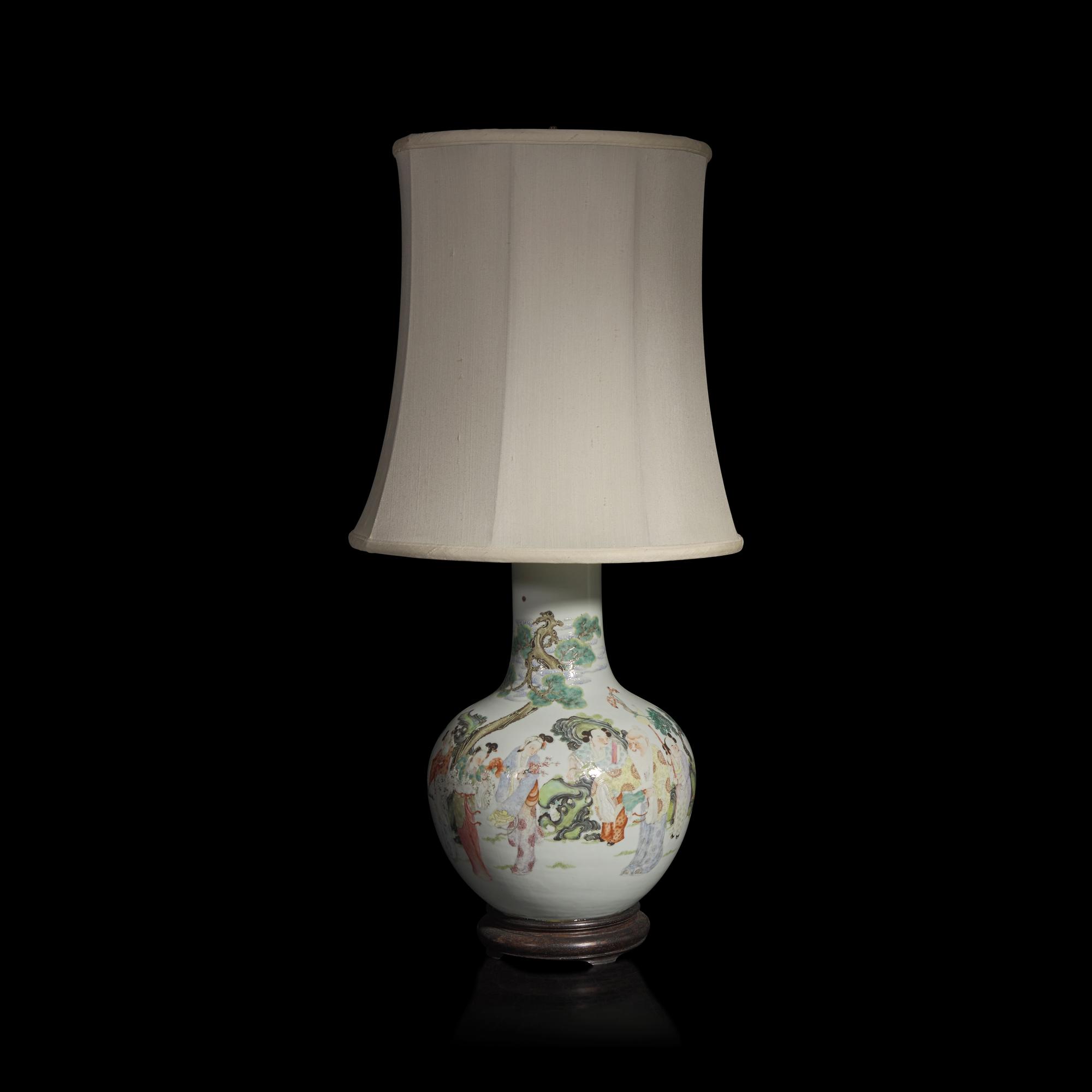 A Chinese Porcelain Famille Rose 'Eight Immortals' Globular Vase, Late 19th/Early 20th Century — 晚清/民國 粉彩八仙圖天球瓶