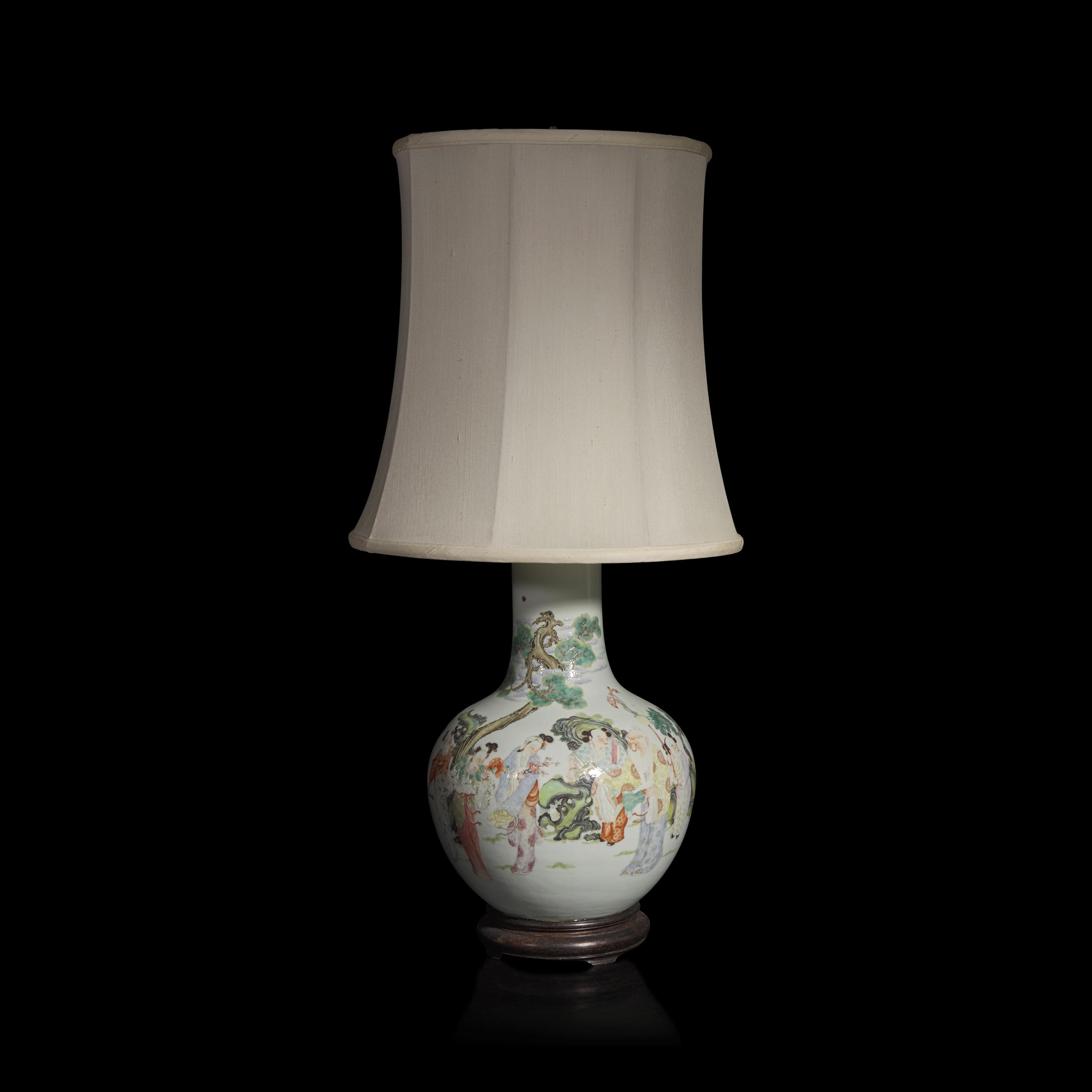 A Chinese Porcelain Famille Rose 'Eight Immortals' Globular Vase, Late 19th/Early 20th Century — 晚清/民國 粉彩八仙圖天球瓶