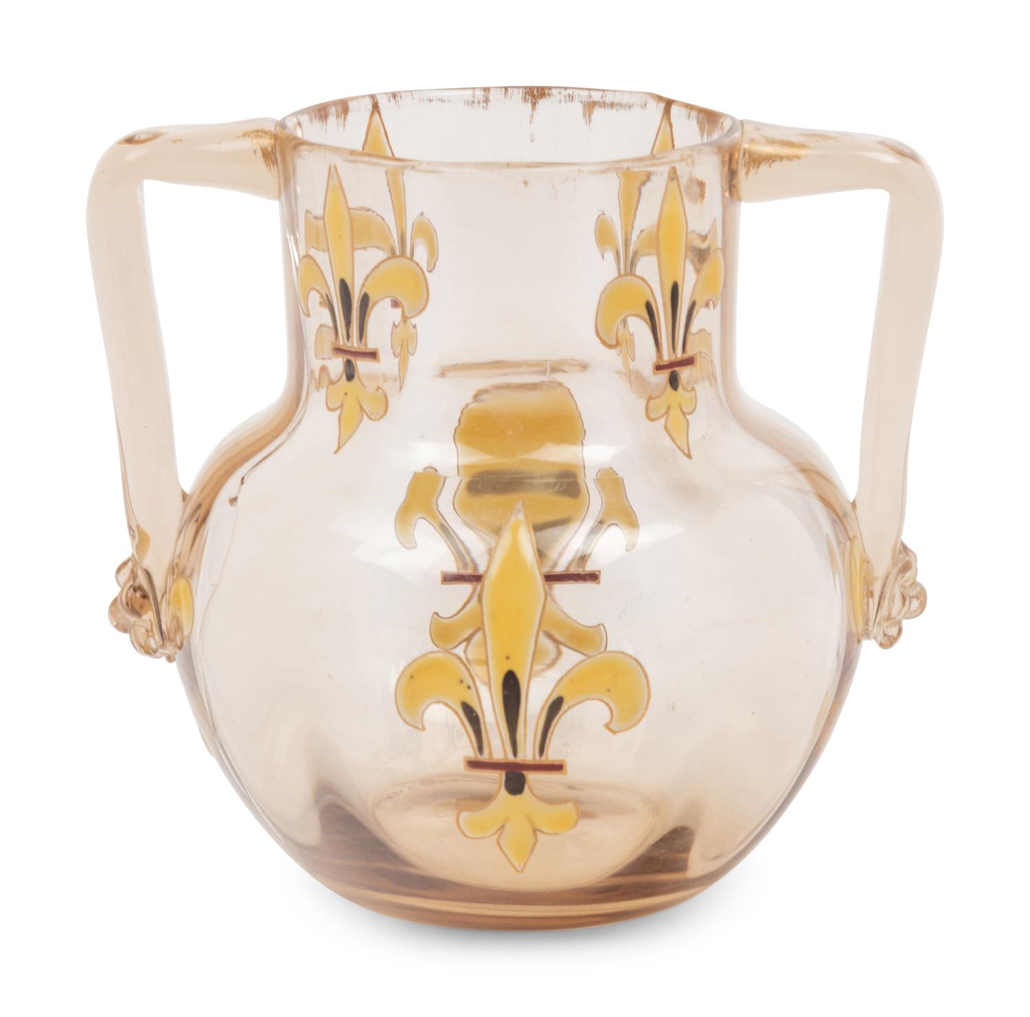 A Gallé Enameled Glass Vase