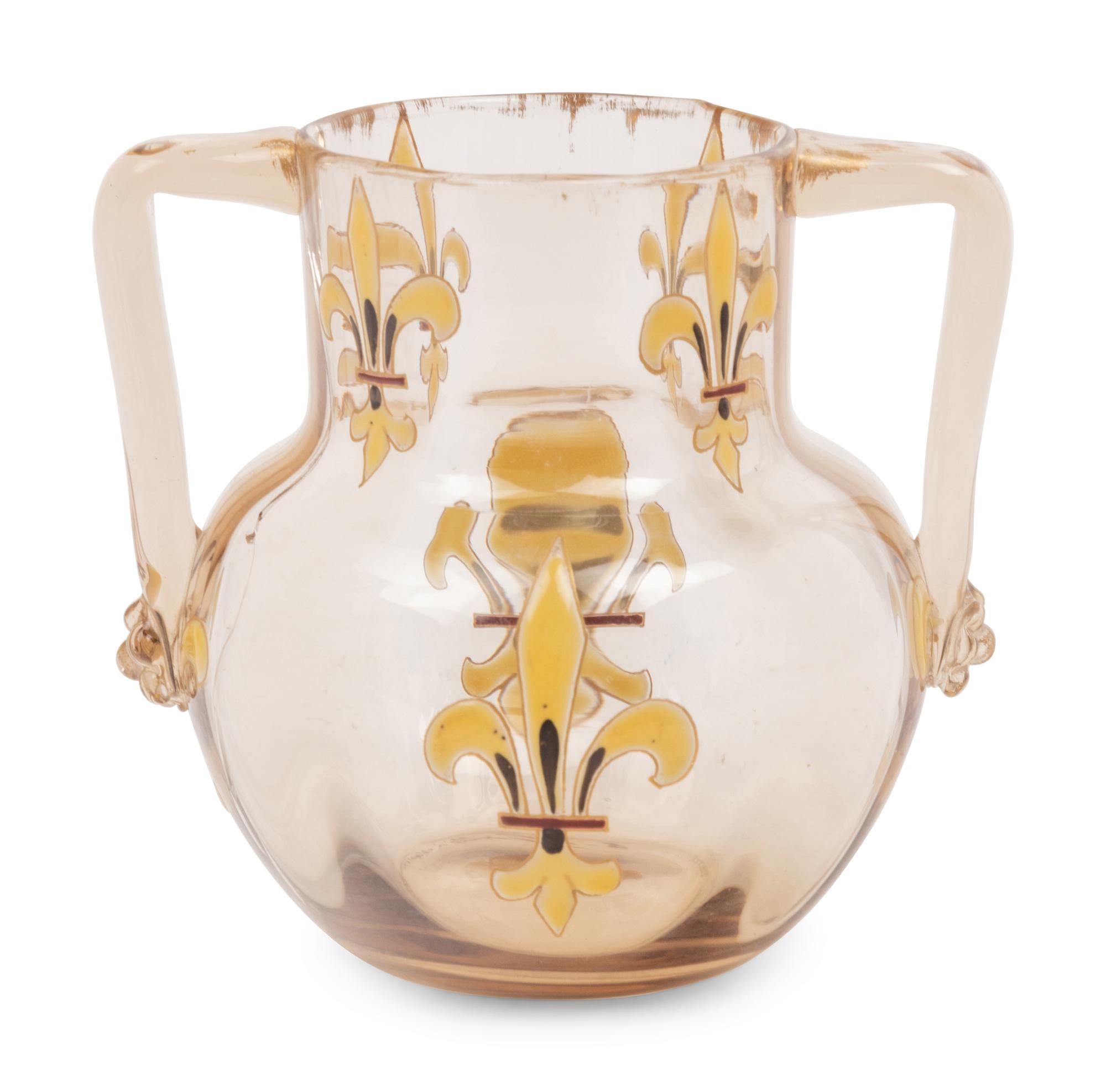 A Gallé Enameled Glass Vase