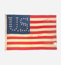 A rare 44-Star American National Flag commemorating Wyoming statehood Patent date August 12, 1890