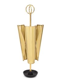 An Italian Polished Brass and Iron Umbrella Stand