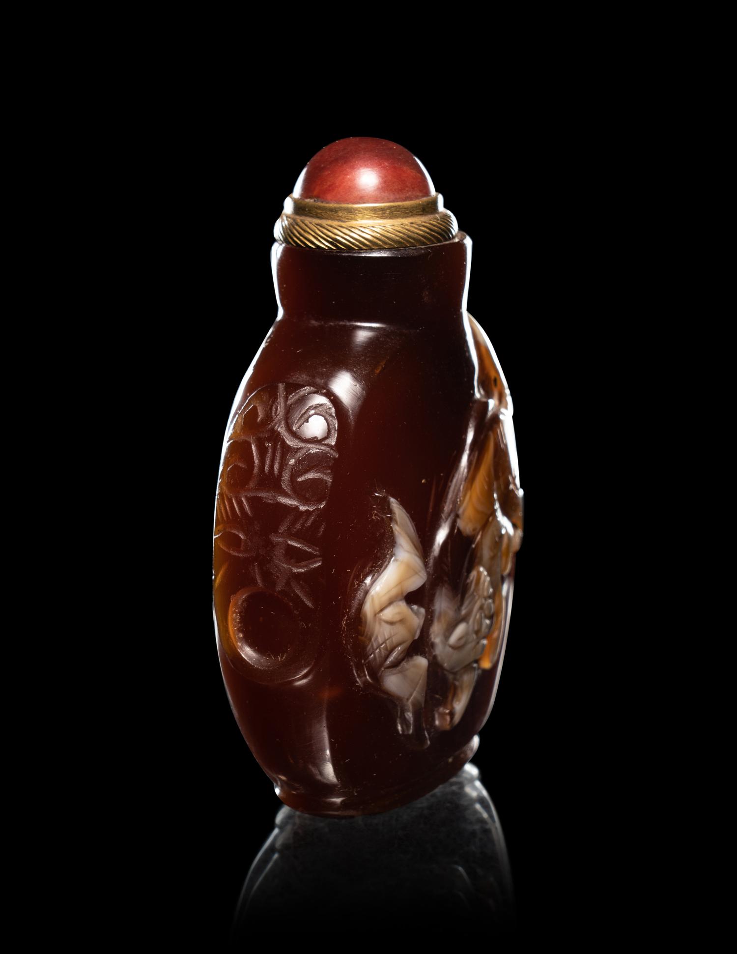 Three Agate Snuff Bottles