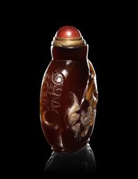 Three Agate Snuff Bottles