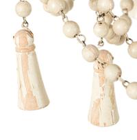 A Gilt Metal and Painted Wood Six-Light Chandelier