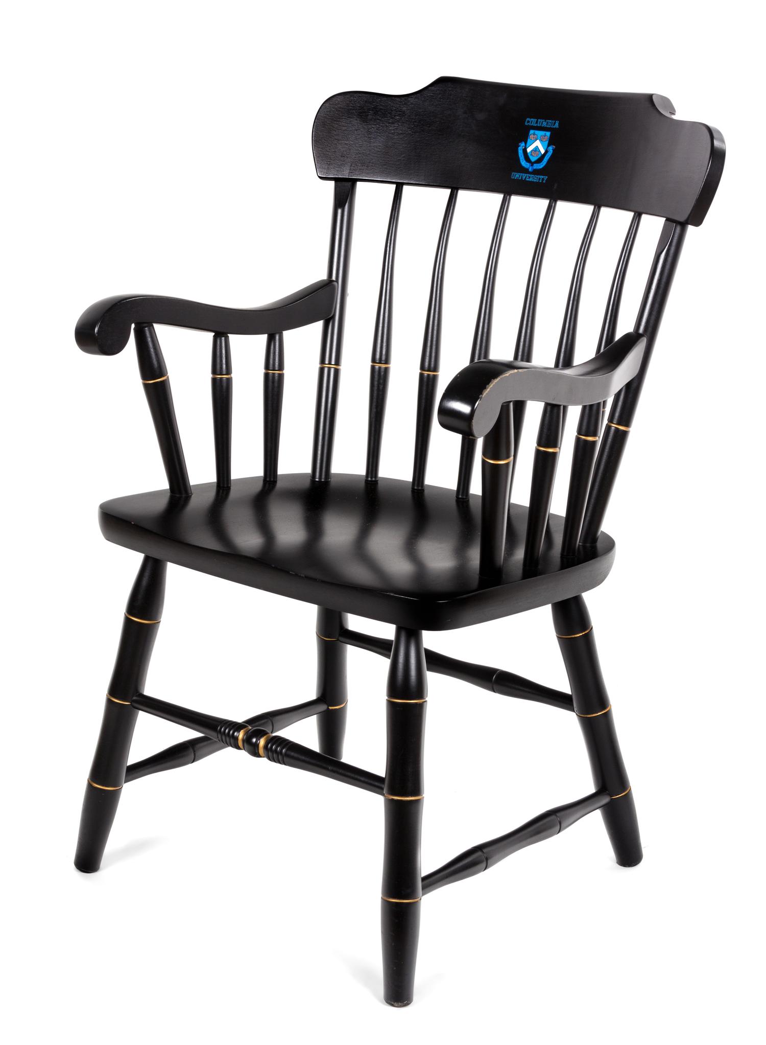 A Columbia University Wood Chair Height 35 inches. — 20TH CENTURY