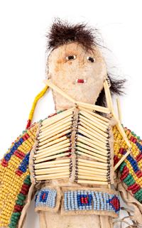 Northern Plains Beaded Hide and Quilled Dolls