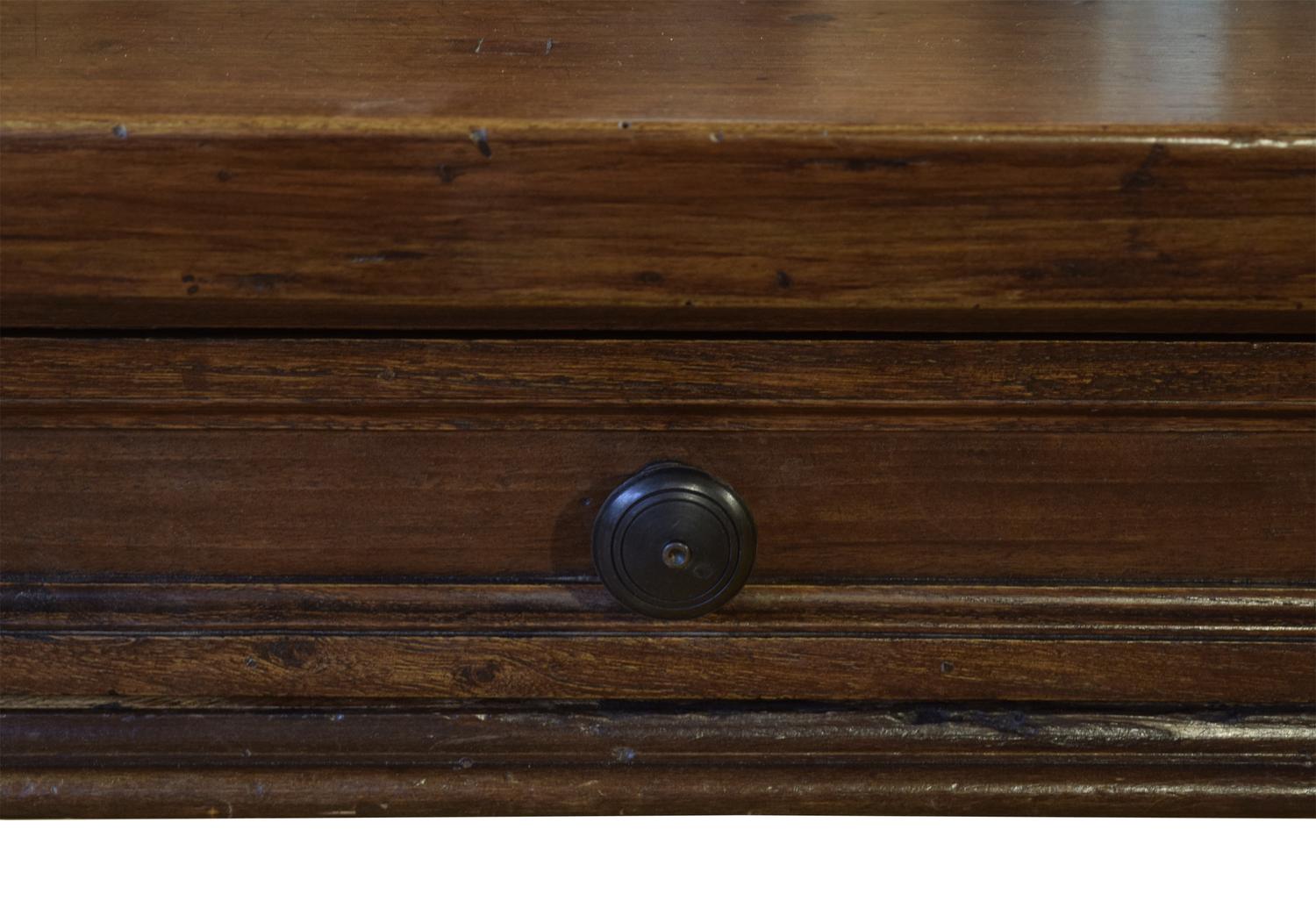 A Carved Refectory Table with Figural Supports 95" W x 35.5" D x 31" H — Italy, 19th Century