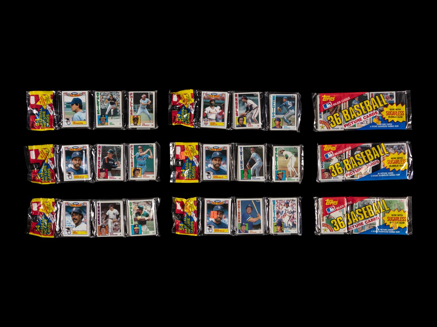 A Collection of Unopened 1984 Topps Baseball Card Packs (x9) – Possible Don Mattingly Rookie