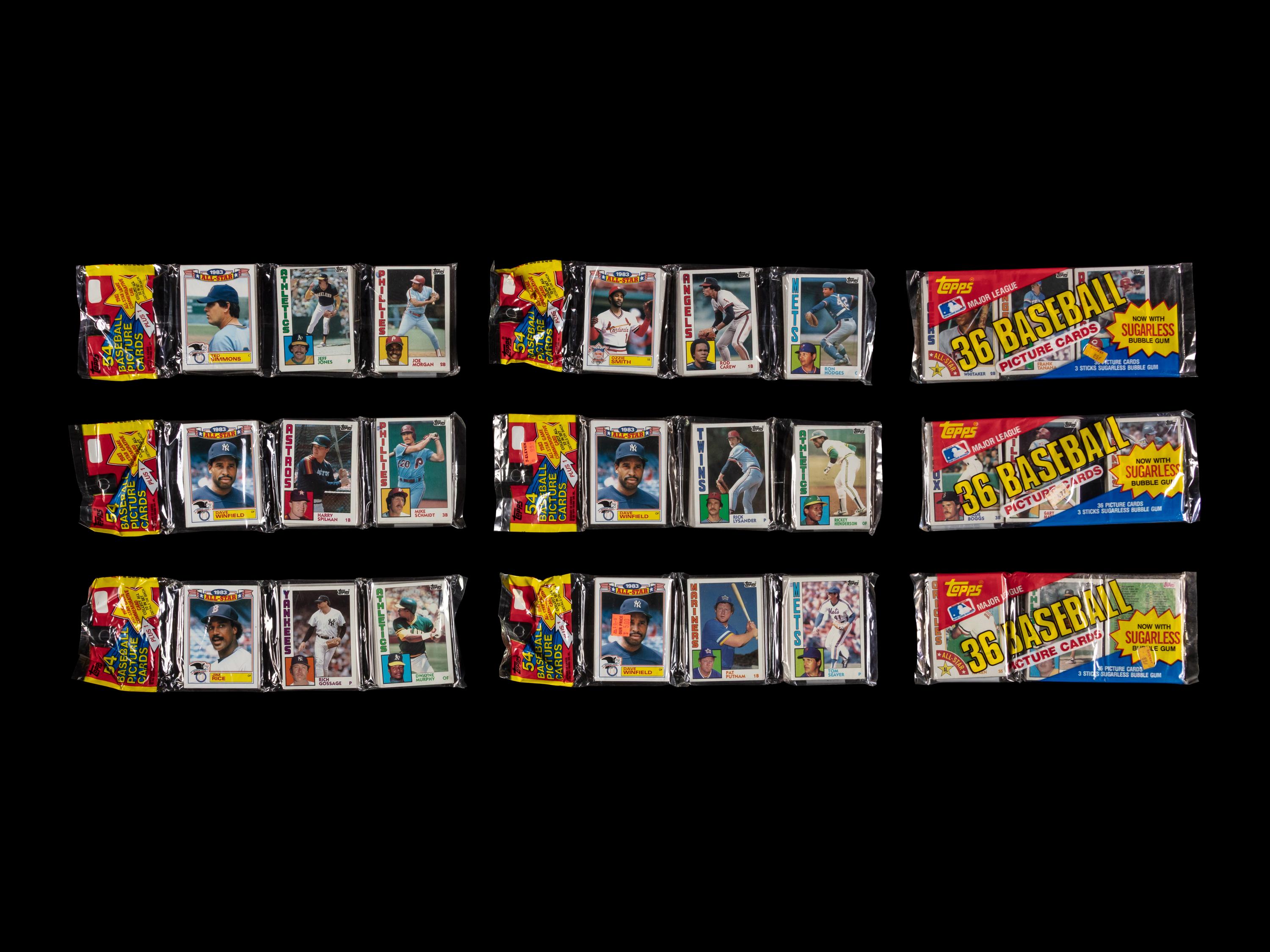 A Collection of Unopened 1984 Topps Baseball Card Packs (x9) – Possible Don Mattingly Rookie