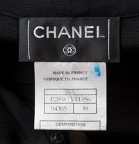 A Chanel Black Silk Sleeveless Blouse, Size 38.