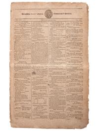 [SLAVERY & ABOLITION]. Alexandria Daily Gazette, Commercial & Political. Vol. XII, No. 3676. Alexandria, VA, 18 June 1812.