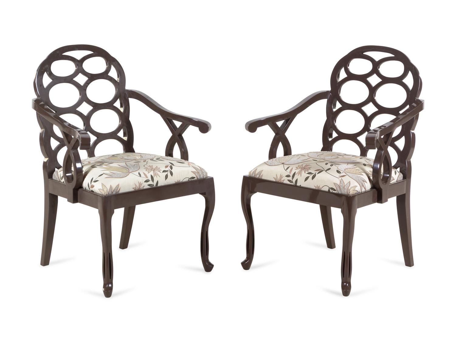 A Pair of "Loop" Armchairs in the Style of Frances Elkins