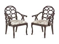 A Pair of "Loop" Armchairs in the Style of Frances Elkins