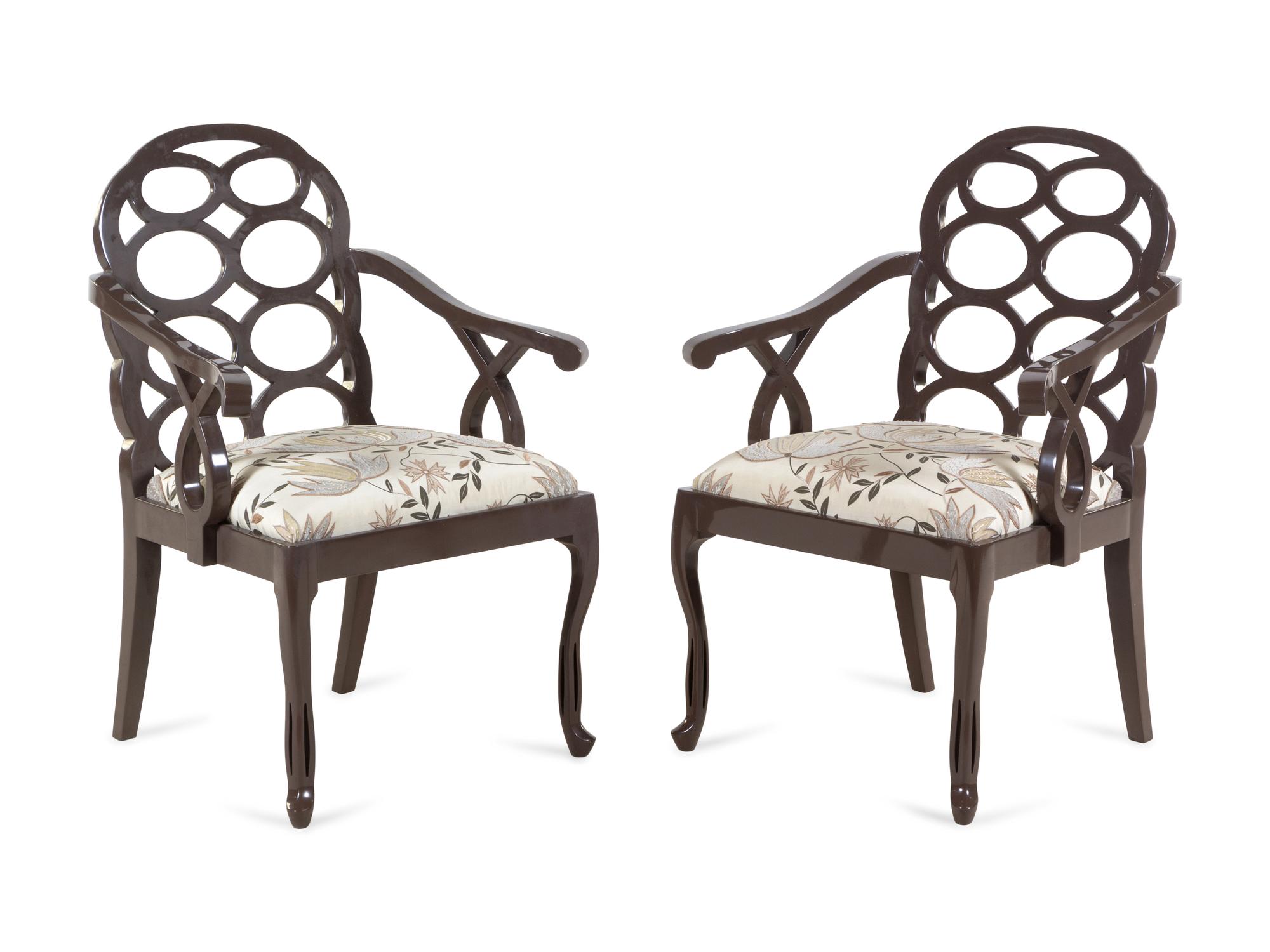 A Pair of "Loop" Armchairs in the Style of Frances Elkins