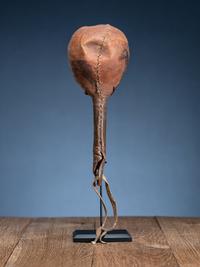 Northern Plains Painted Hide Rattle, with Elk Society Imagery