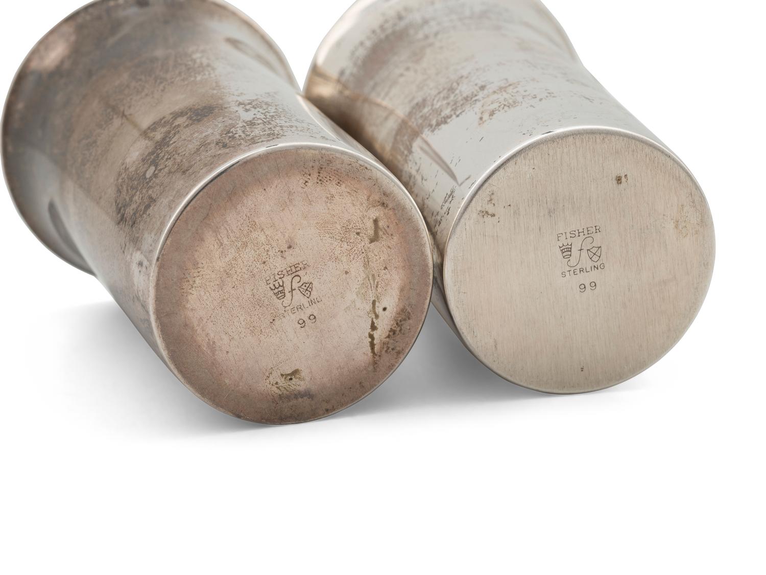 A Pair of American Silver Tumblers