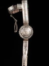 Navajo Stamped Silver Headstall, with Iron Ported Shank Bit