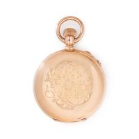 TIFFANY & CO., 18K YELLOW GOLD SPLIT SECOND CHRONOGRAPH OPEN FACE POCKET WATCH