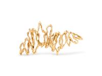 GILBERT ALBERT, BRUTALIST YELLOW GOLD BROOCH