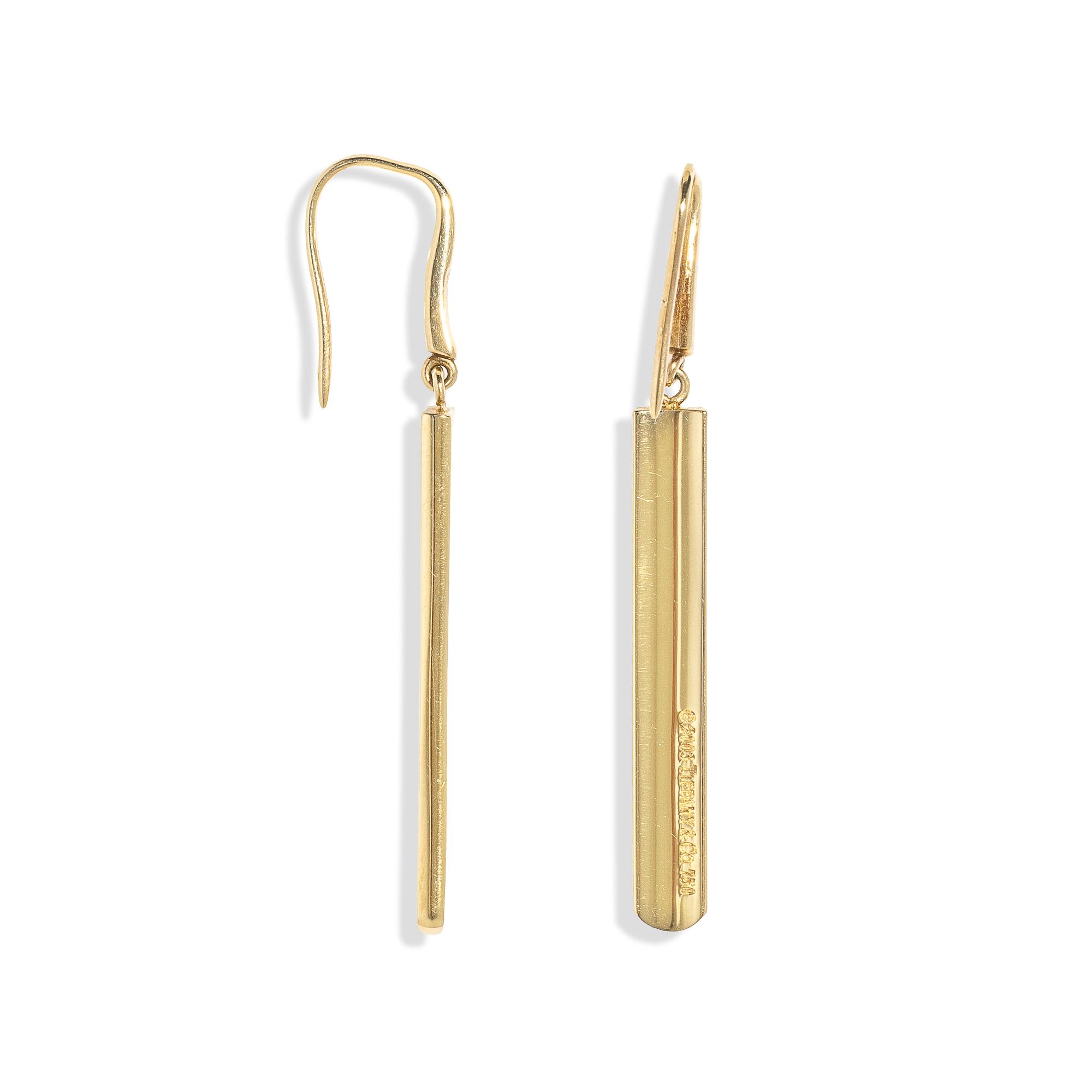 TIFFANY & CO., YELLOW GOLD '1837' EARRINGS