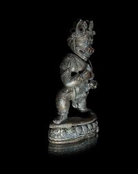 A Small Nepalese Bronze Figure of Yamantaka