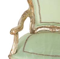A Venetian Silvered Open Armchair