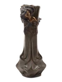 An Art Nouveau Bronze Vase