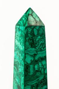 A Pair of Large Malachite Obelisks
