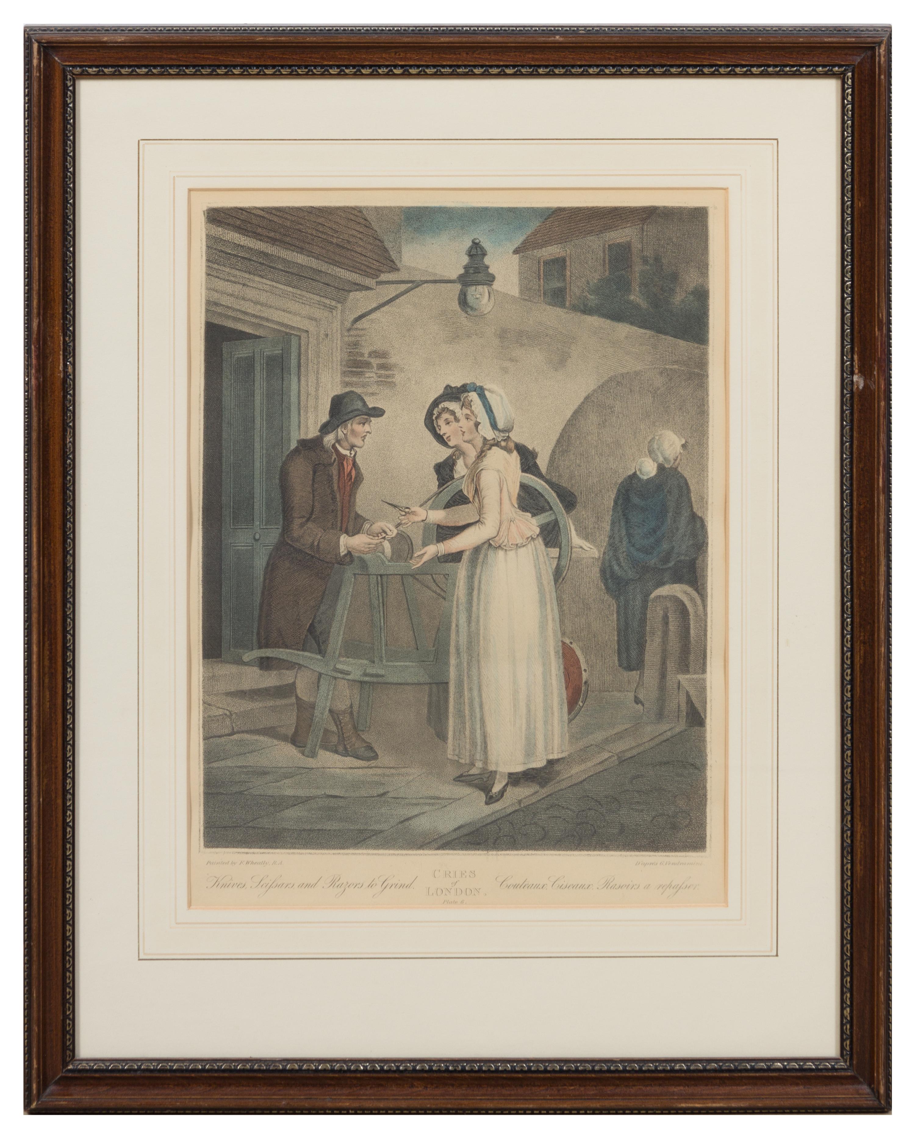 A Set of Thirteen English Mezzotint Engravings Height of tallest overall 23 inches.