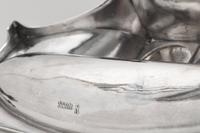 A Continental Silver Inkwell and Rocker Blotter