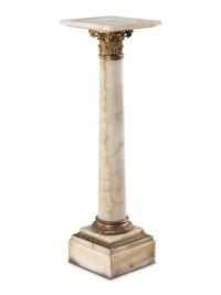 A Gilt Bronze Mounted Onyx Pedestal