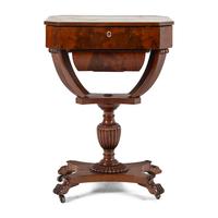 A Northern European Mahogany Sewing Table