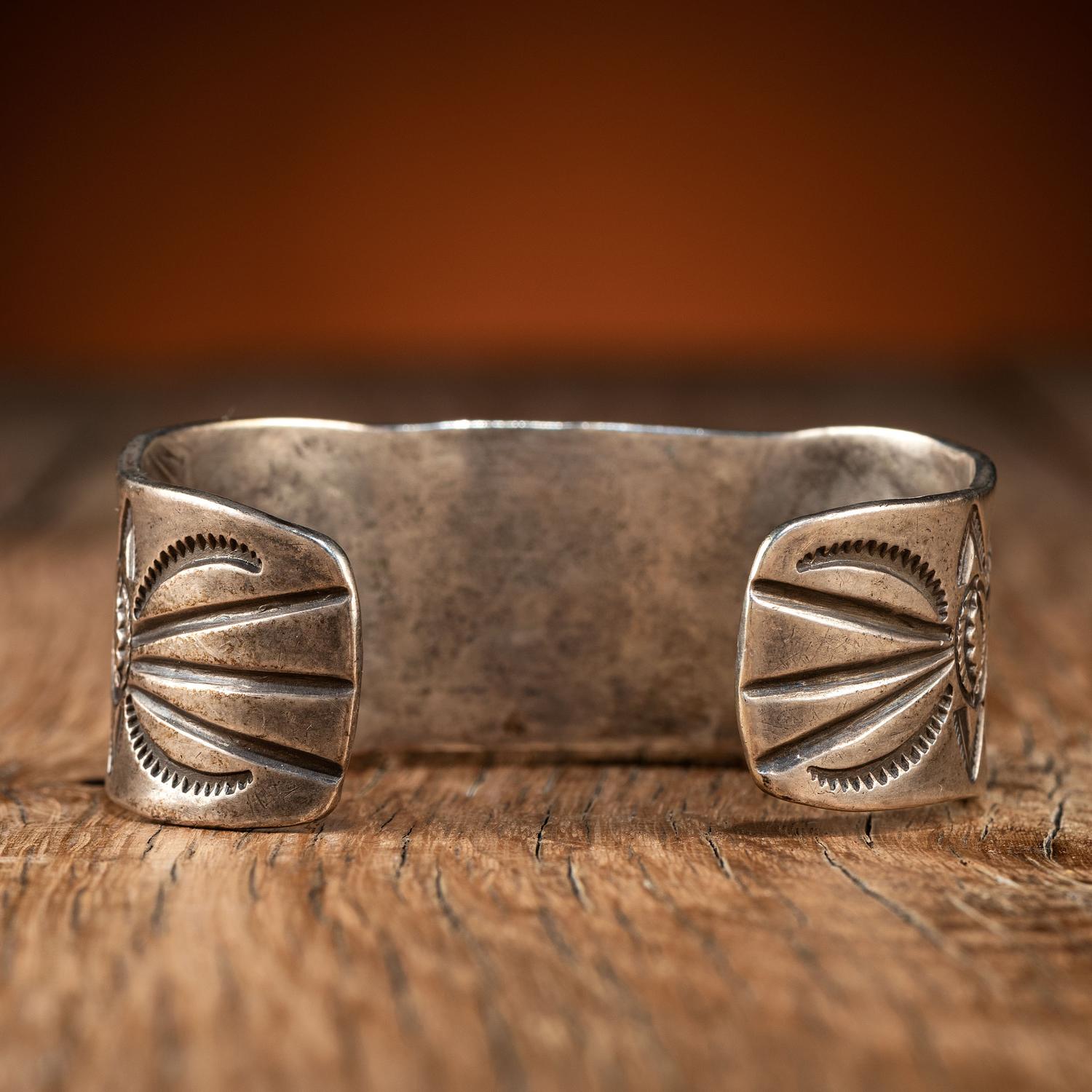 Navajo Silver and Turquoise Cuff Bracelet