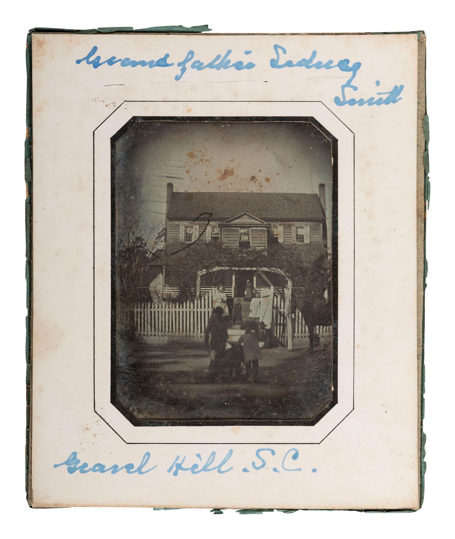 [EARLY PHOTOGRAPHY]. A collection of images associated with South Carolina doctor and plantation owner Sidney Smith, including what may be the earliest known images of an identified plantation and enslaved African Americans posed with their owner.