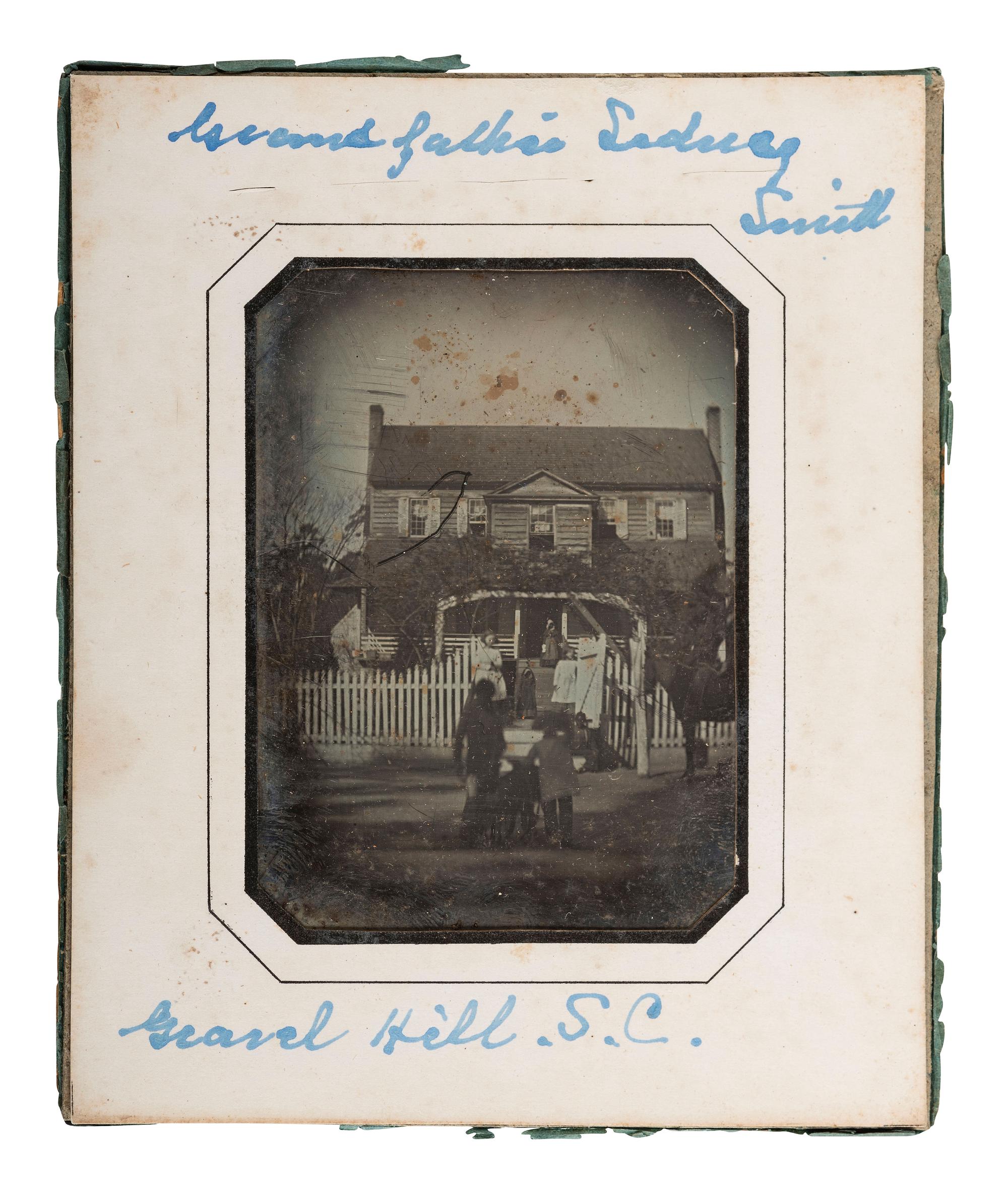 [EARLY PHOTOGRAPHY]. A collection of images associated with South Carolina doctor and plantation owner Sidney Smith, including what may be the earliest known images of an identified plantation and enslaved African Americans posed with their owner.