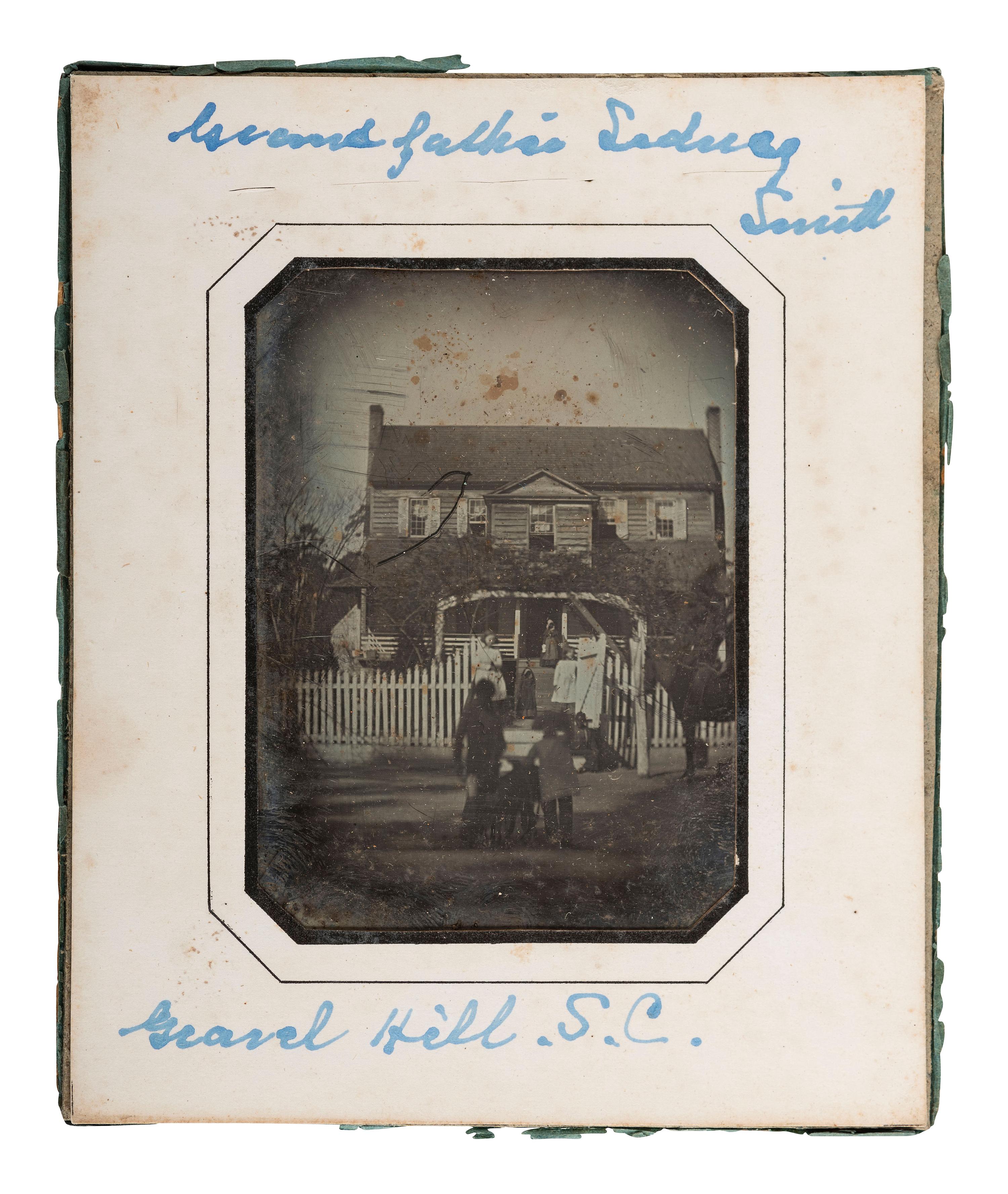 [EARLY PHOTOGRAPHY]. A collection of images associated with South Carolina doctor and plantation owner Sidney Smith, including what may be the earliest known images of an identified plantation and enslaved African Americans posed with their owner.