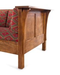 A Contemporary Stickley Arts and Crafts Style Oak Sofa