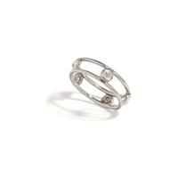 TIFFANY & CO., ELSA PERETTI, PLATINUM 'DIAMONDS BY THE YARD' RING