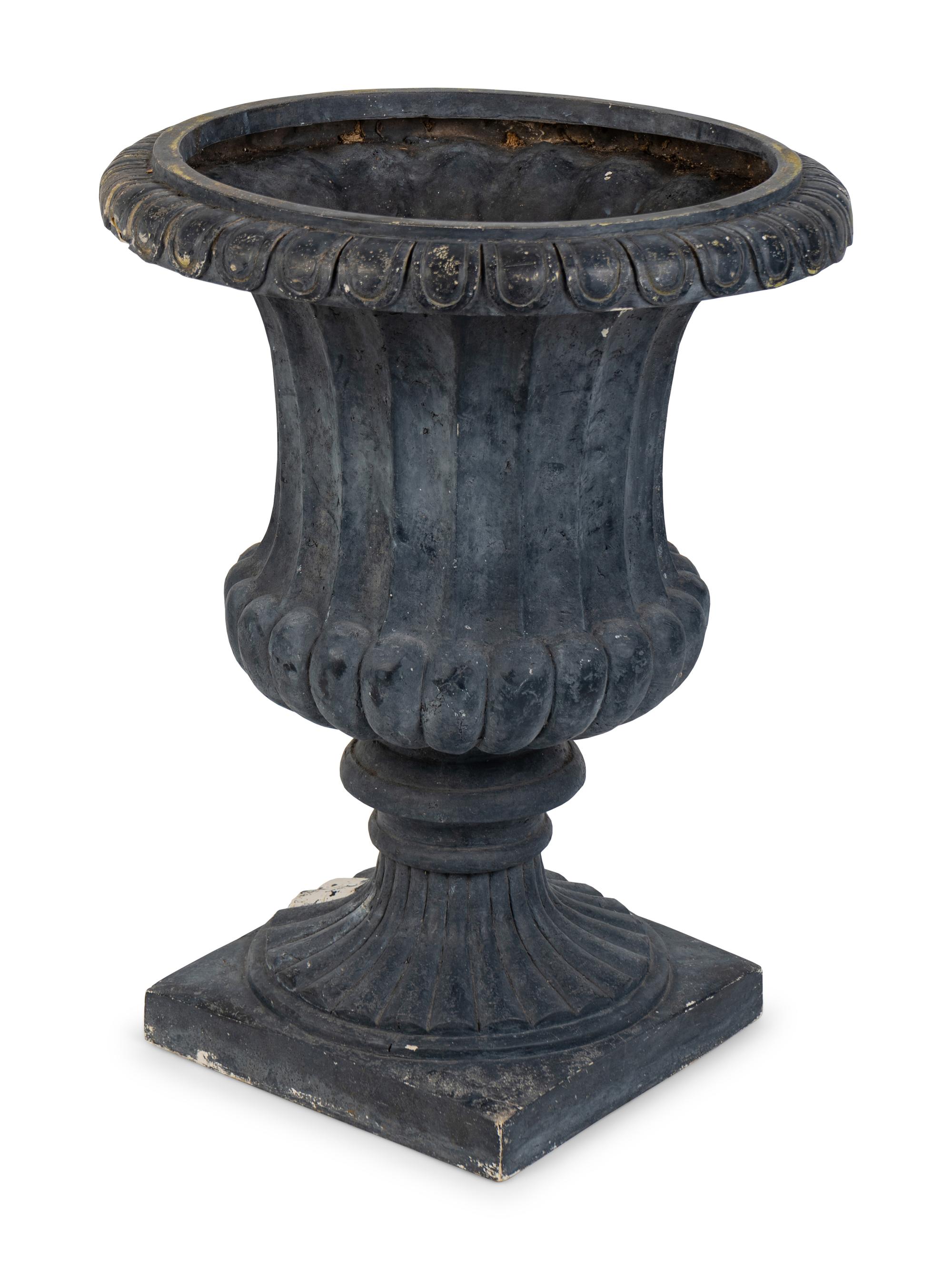 A Black Composite Campana-Form Urn