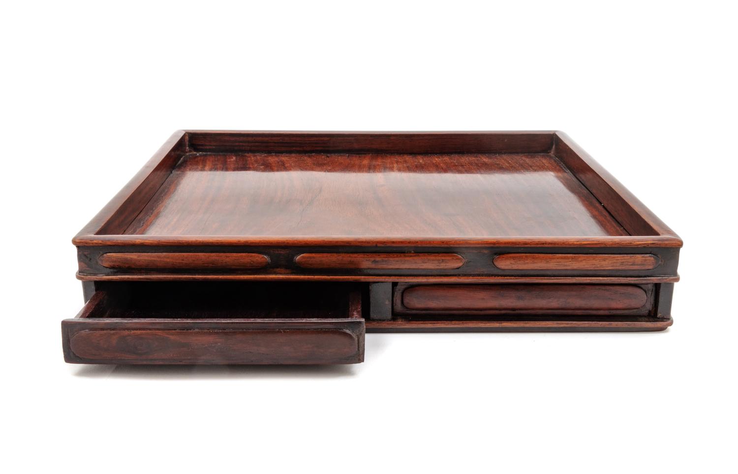 A Chinese Huanghuali Square Tray