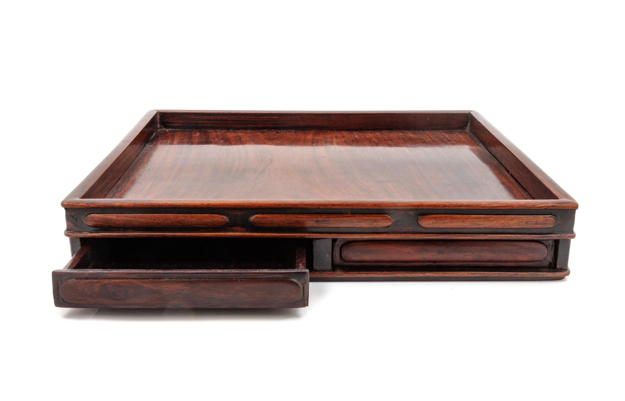 A Chinese Huanghuali Square Tray