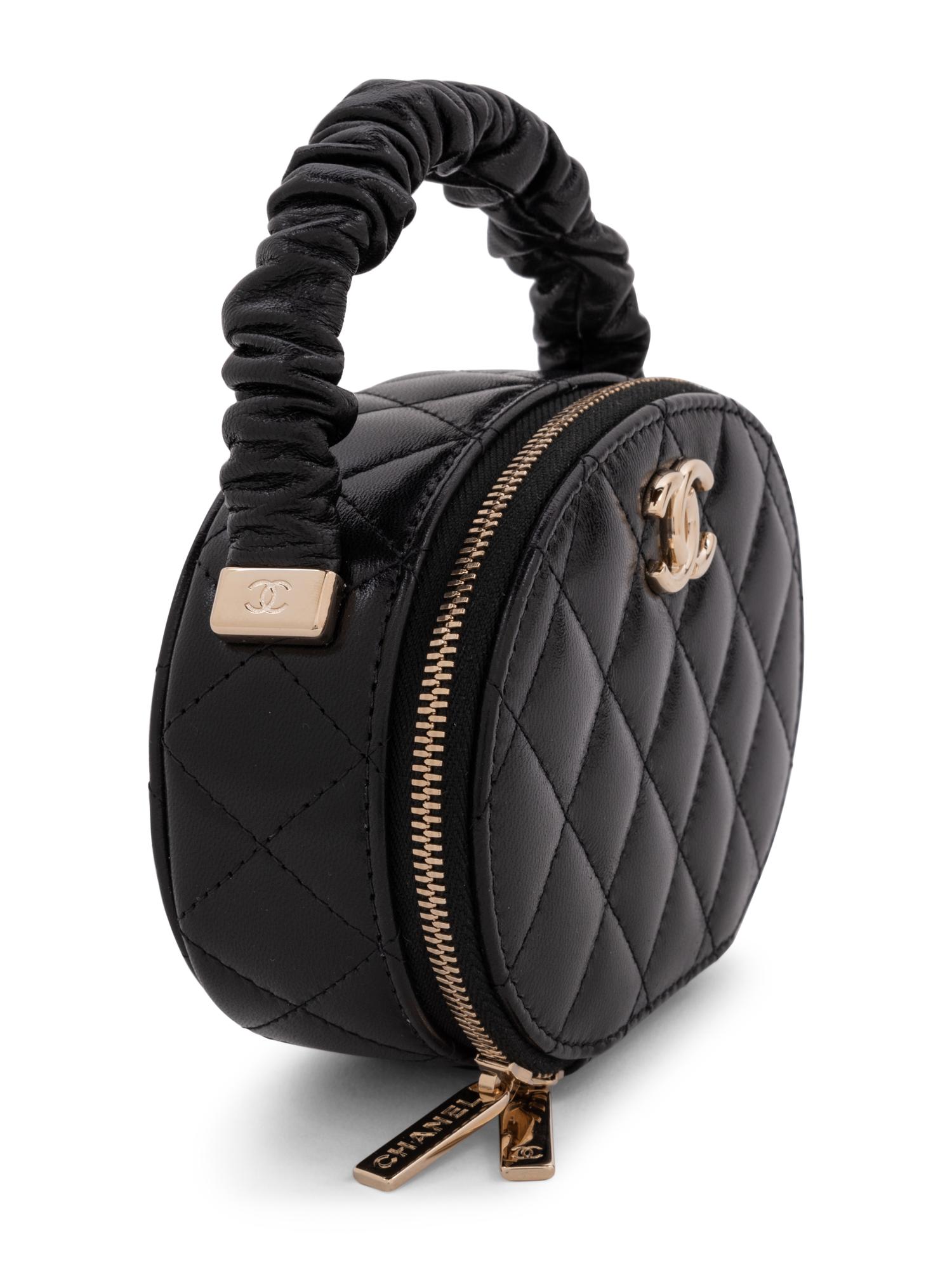 Black Chanel Oval Top Handle Bag